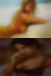 Naked woman gives testicle