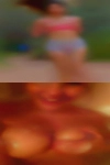 Naked woman gives testicle