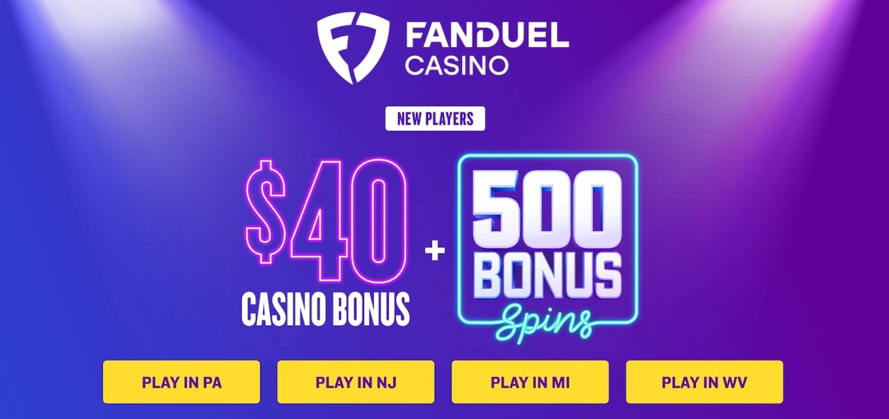 FanDuel Casino Provides $40 Bonus with 500 Free Spins on $10 Deposit